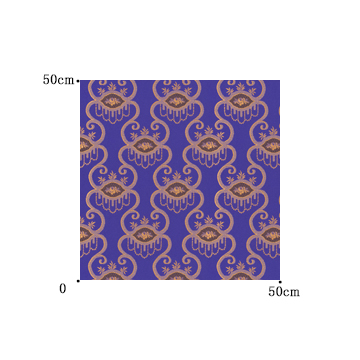 【ゴシック モダン】タッキーな装飾格子柄のドレープカーテン＆シェード【SC-3221】ヴァイオレット＆カッパー