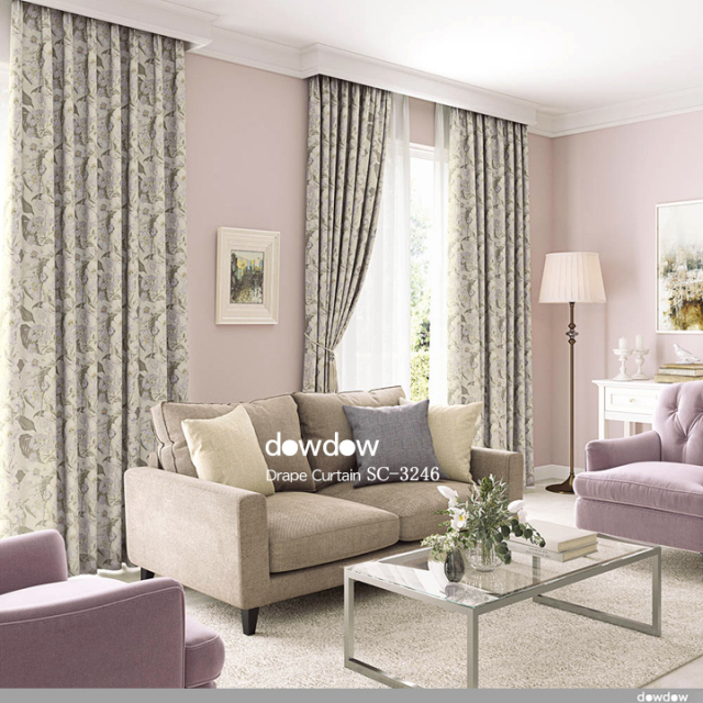 高級カーテン/ポピー柄 高級カーテン/ポピー柄