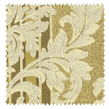 【ゴシック モダン】ストライプ＆ダマスク柄のドレープカーテン＆シェード【SC-3284】オリーブ