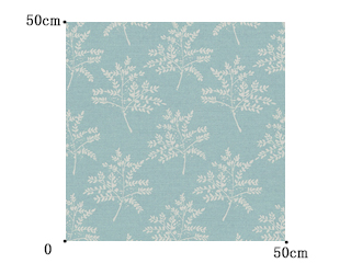 【北欧モダン】ざっくりしたリーフ柄の遮光カーテン＆シェード【UX-2394】ライトブルー