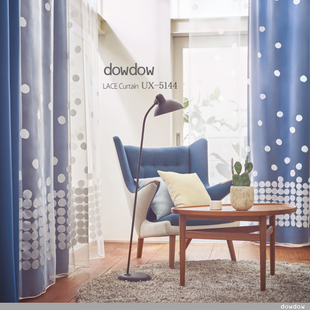 北欧モダン】雪のデザインのオパールプリントのレースカーテン