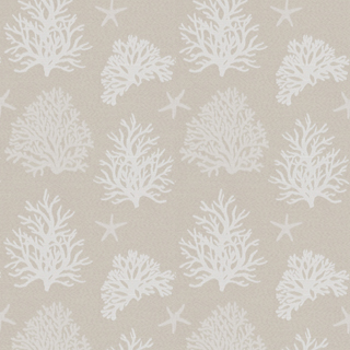【シャビー シック】珊瑚（サンゴ）柄のドレープカーテン＆シェード【UX-5160】ベージュ