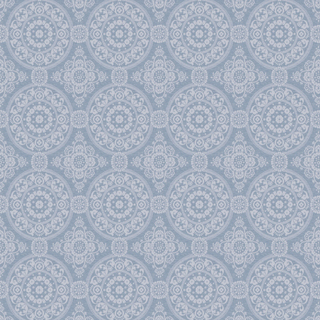 【クラシック モダン】モロッコタイルのクラシック文様のドレープカーテン＆シェード【UX-5362】ライトブルー