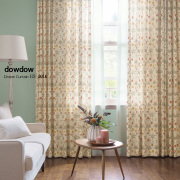 【ウィリアムモリス】デイジーのプリント・カーテン【ES-3016】レッド＆アイボリー