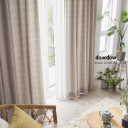 【ナチュラル ビンテージ】ナチュラルなチェック柄のカーテン【ES-3213】グレージュ