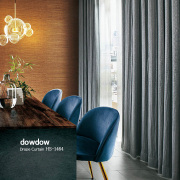 【イタリアン モダン】煌めくシワ感の二重織(風通織)の遮光カーテン【HS-1464】グレー