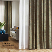 【和モダン】芦なびきと羊歯の遮光カーテン【IS-4166】草色