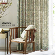 【ウィリアム モリス】ゴールデン・リリーのドレープカーテン【IS-5102】グリーン＆アイボリー