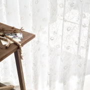 【ウィリアム モリス】バード・アンド・ポミグラネットの刺繍のレースカーテン【IS-5118】アイボリー