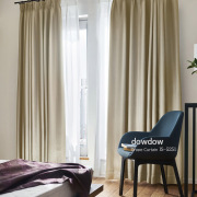 【ミッドセンチュリー】ジオメトリックの無地調の遮光カーテン【IS-5251】アンティークゴールド