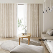 Kボート（裏付）ドレープカーテン　アイボリー　ホワイト系　オーダー品 軽やかな印象のジャガードドレープカーテン Fiore「ヴェルセル