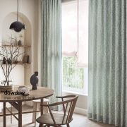【北欧ビンテージ】北欧の森のデザインのカーテン【RZ-5130】グリーングレー