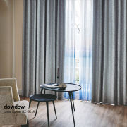 【イタリアン モダン】クラシカルなアカンサス文様の遮光カーテン【RZ-5218】ブルーグレー