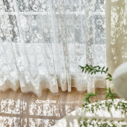 【フレンチ カントリー】花レース織のレースカーテン【RZ-5362】ベージュ