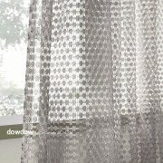 【イタリアン モダン】六角形の編みドット柄のレースカーテン【SC-1711】グレー