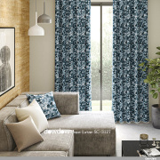 【北欧モダン】雨粒デザインの遮光カーテン＆シェード【SC-3127】ブルー