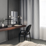 【イタリアン モダン】サテン調の曲線柄の遮光カーテン【SC-3604】グレー