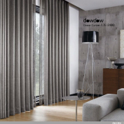 【シンプルモダン】杢調で金属的な光沢がある無地の遮光カーテン【UX-2400】シャイングレー