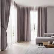 【シンプルモダン】光沢モール糸の微起毛の遮光カーテン【UX-7212】シャインブラウン