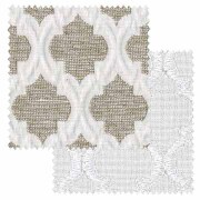 【オーダーカーテン新築セット】モロッコタイル柄のコーディネート【IM-26】2窓セット