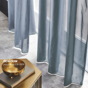 【イタリアンモダン】濃青色の無地のレースカーテン【UX-7474】ネイビー