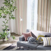 ストライプ柄の北欧モダンのオーダーカーテンの通販 dowdow