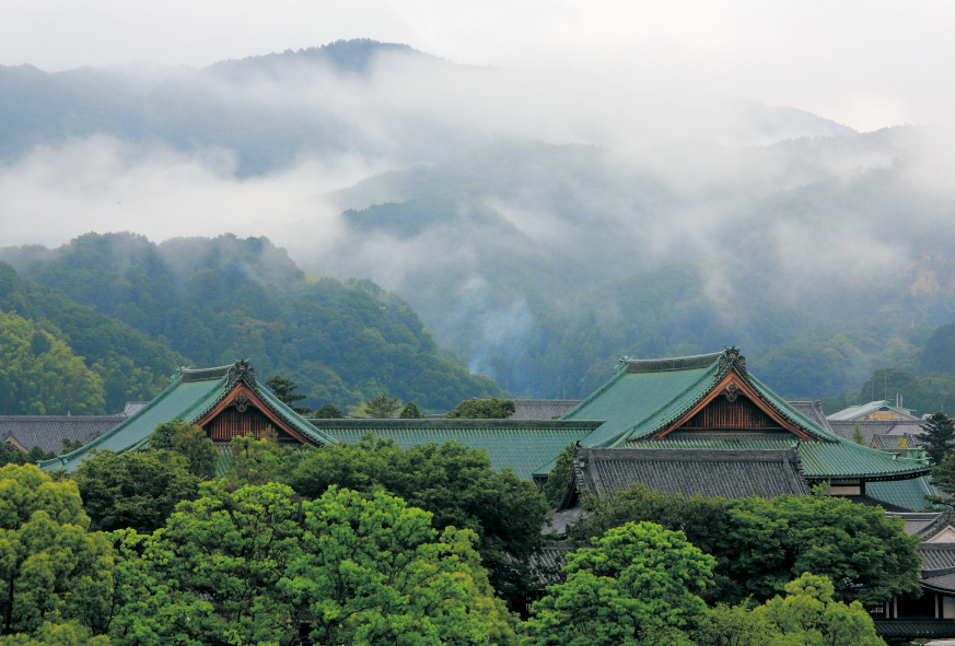 ポストカード2020-5朝もやの教祖殿