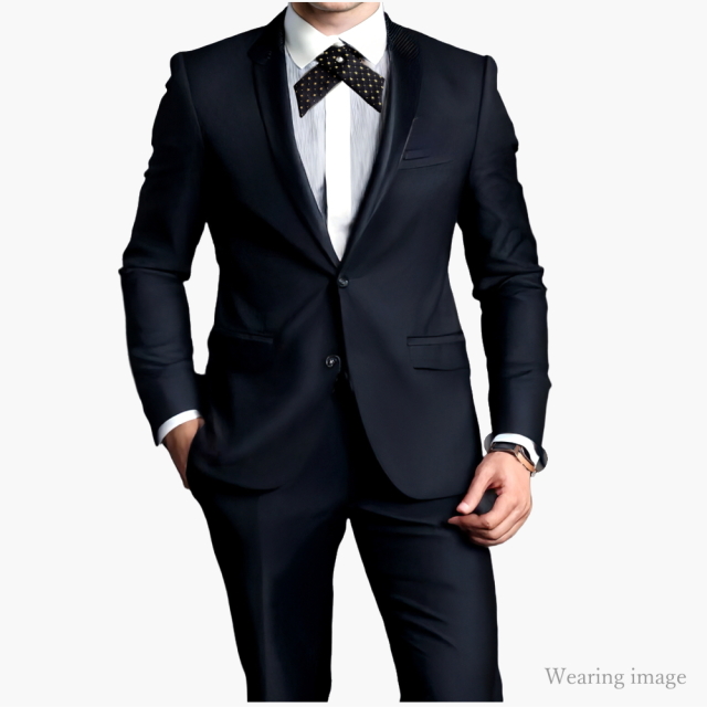 クロスタイ 黒 ブラック 星柄 スター シルク 西陣織 京都 日本製