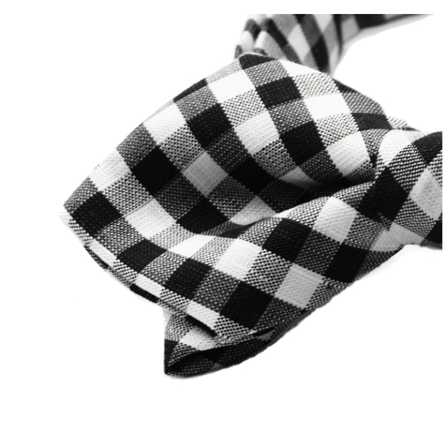 蝶ネクタイ リネン ギンガムチェック | ネックアクセサリー 専門店