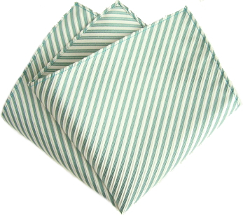 縦ストライプ ポケットチーフ シルク