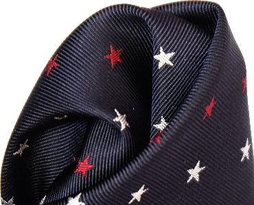 ポケットチーフ 星柄 素材アップ