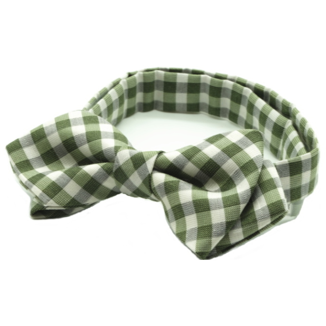 蝶ネクタイ リネン ギンガムチェック | ネックアクセサリー 専門店