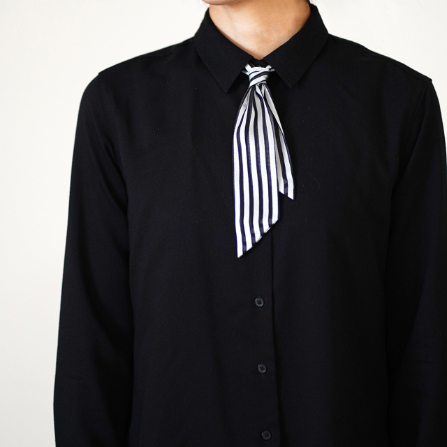 ミニ スカーフ メンズ レディース ストライプ柄 日本製 メール便配送