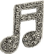 【特別価格！在庫限りで終了】バッジ 音楽 音符 キラキラ アクセサリー ピン スーツ小物 メンズファッション