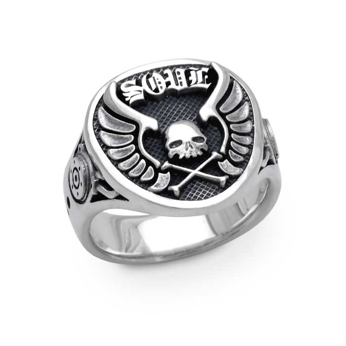 【送料無料】神山健治監督『ひるね姫』公式アクセサリー HRN-06 スカルリングＬ