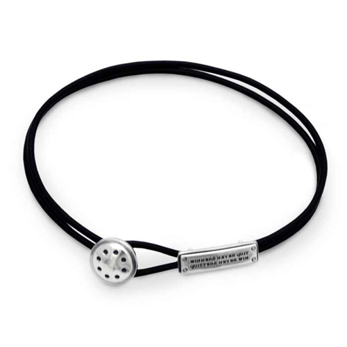 黒のレザーブレスレットRE-20