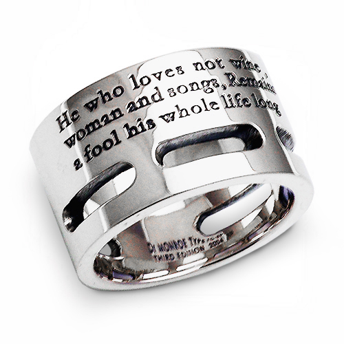 【送料無料】Dr MONROE(ドクターモンロー) メッセージリング FC-89TE-SV