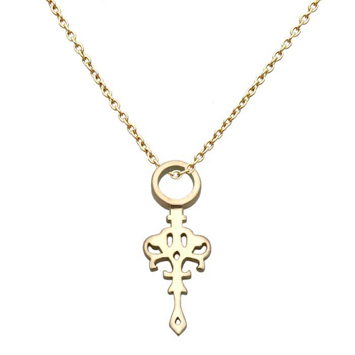 k10金ゴールドのクロスネックレスSND-065-K10