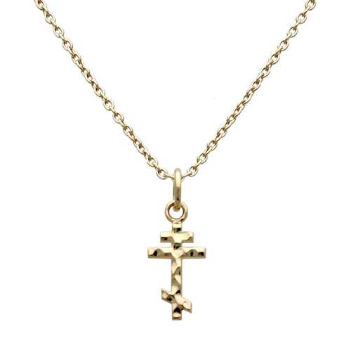 k10金ゴールドのクロスネックレスSND-072