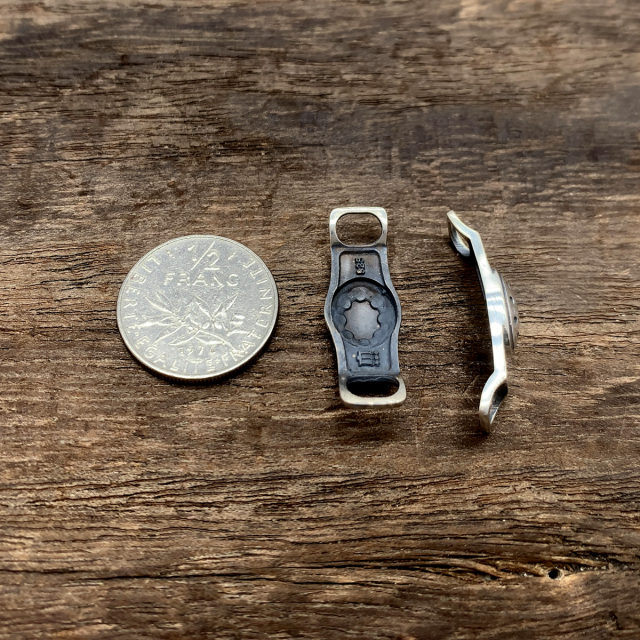 スカルシューレースチャーム、SLC02、シルバー925製