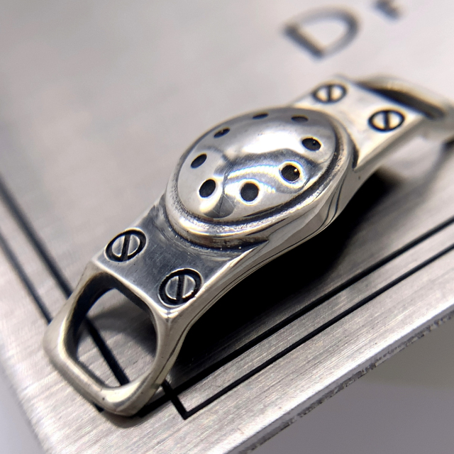 スカルシューレースチャーム、SLC02、シルバー925製