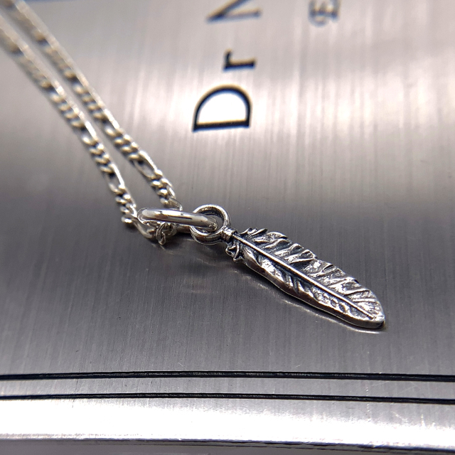 フェザーネックレス、snd-ch03、シルバー925製