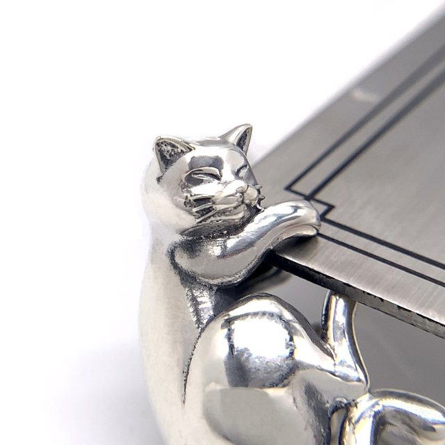 猫のイヤーカフ メンズ 右耳用/シルバー925 SND-111-SV