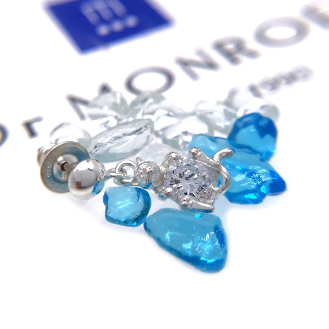 猫ピアス、メンズ、snd114、シルバー925