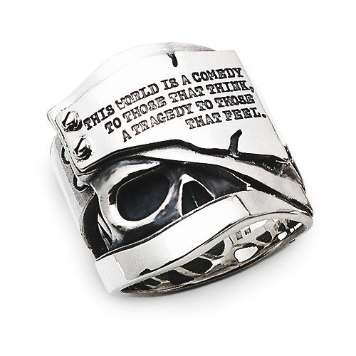 送料無料】Dr MONROE(ドクターモンロー) メッセージスカルリング FC-246-SV 