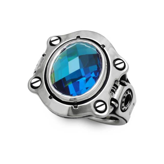 メンズリング、FC297-BL、シルバー925製