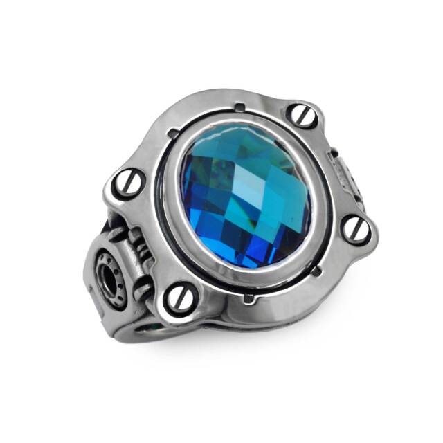 メンズリング、FC297-BL、シルバー925製