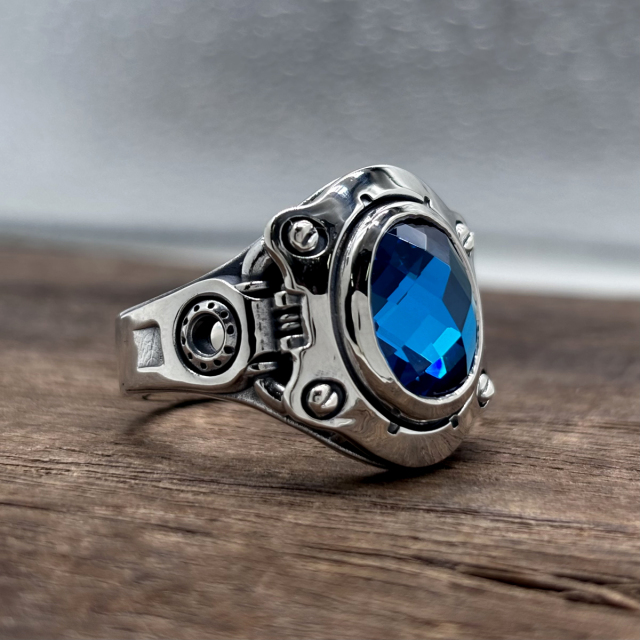 送料無料】Dr MONROE （限定石）オーバルストーンリング FC-297-SV2