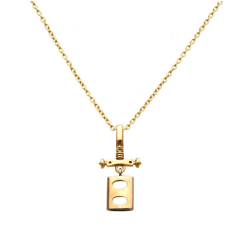 K18ゴールドオーバルホールペンダント FC-268-K18