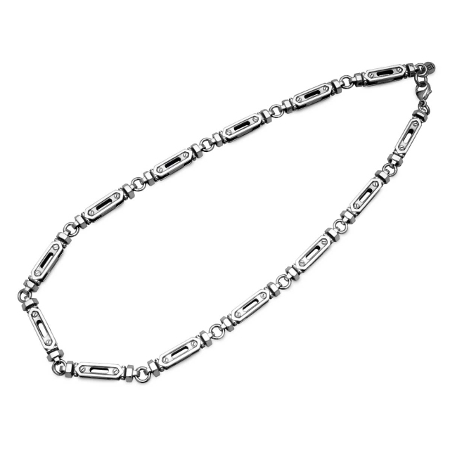 メンズチェーンネックレス、DC01、シルバー925